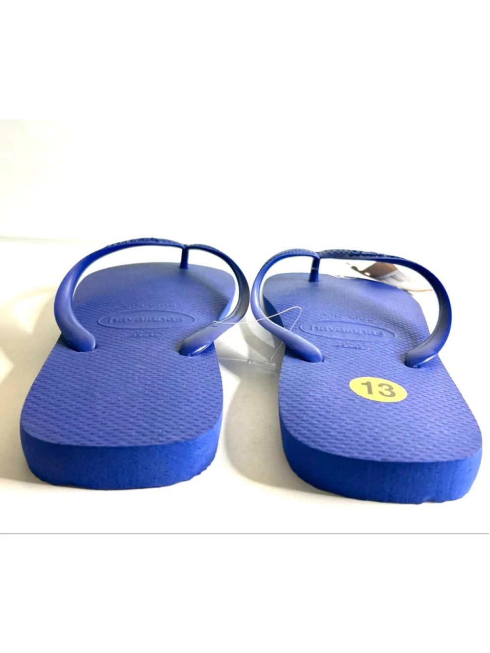 NWT Havaianas Brazil logo marine blue flip-flops men size 13